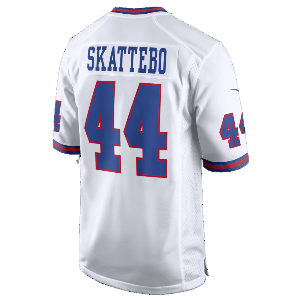 NY.Giants #44 Cam Skattebo White Alternate Vintage White Game Football Jersey