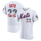 New York Mets #22 Juan Soto 2026 All-Star Edition Stars & Stripes White Authentic Baseball Jersey