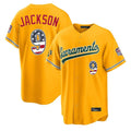 Oakland Athletics #9 Reggie Jackson Player Gold USA 250 Fourth of July Home Game Stitched Baseball Jersey