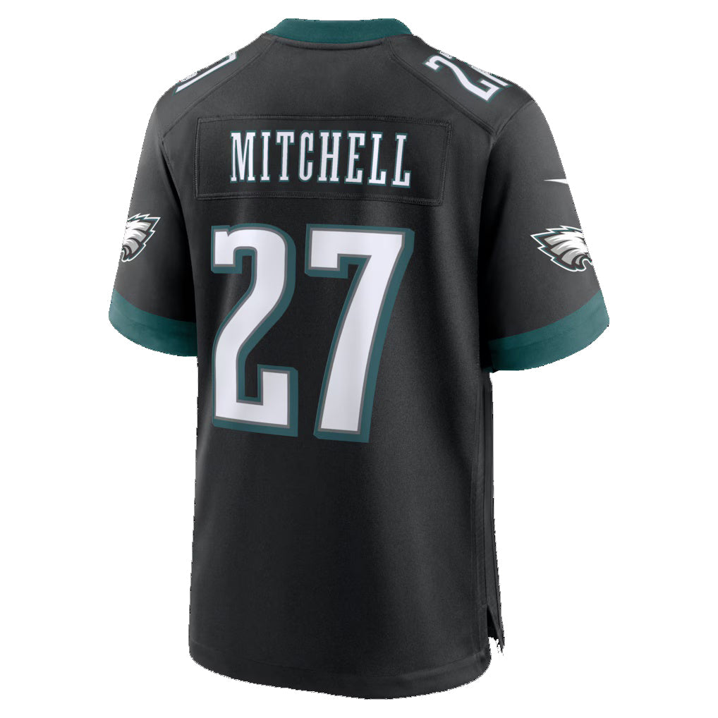 P.Eagles #27 Quinyon Mitchell Black Alternate Game Football Jersey