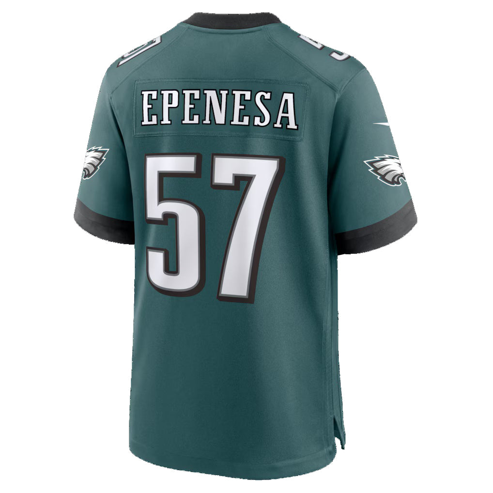 P.Eagles #57 A.J. Epenesa Midnight Green Team Game Football Jersey