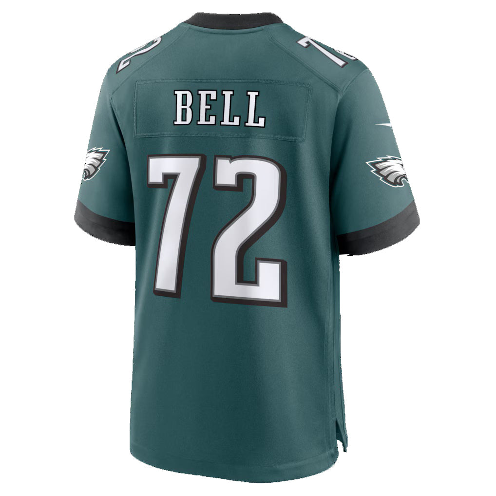 P.Eagles #72 Markel Bell Midnight Green Team Game Football Jersey