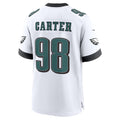 P.Eagles #98 Jalen Carter White Game Football Jersey