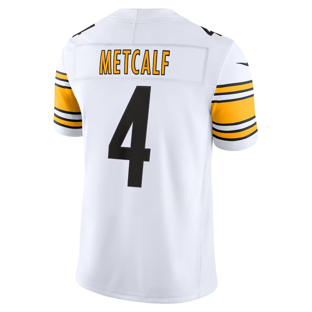 P.Steelers #4 DK Metcalf White Vapor F.U.S.E. Stitched Limited Football Jersey