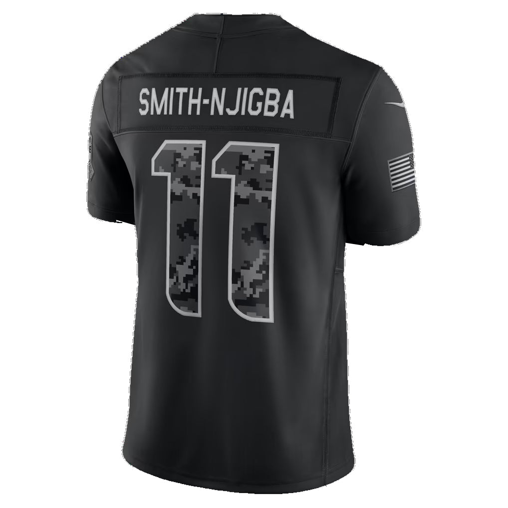 S.Seahawks #11 Jaxon Smith-Njigba Black 2026 Salute to Service Stitched Limited Football Jersey