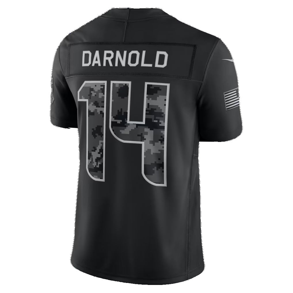 S.Seahawks #14 Sam Darnold Black 2026 Salute to Service Stitched Limited Football Jersey