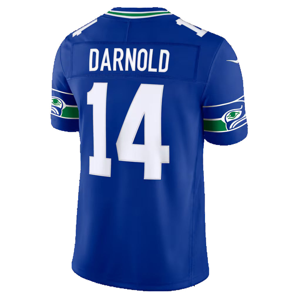 S.Seahawks #14 Sam Darnold Royal Alternate Vapor F.U.S.E. Stitched Limited Football Jersey