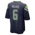 S.Seahawks #6 Jalen Milroe College Navy Team Game Football Jersey