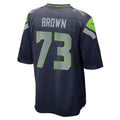 S.Seahawks #73 Logan Brown College Navy Team Game Football Jersey