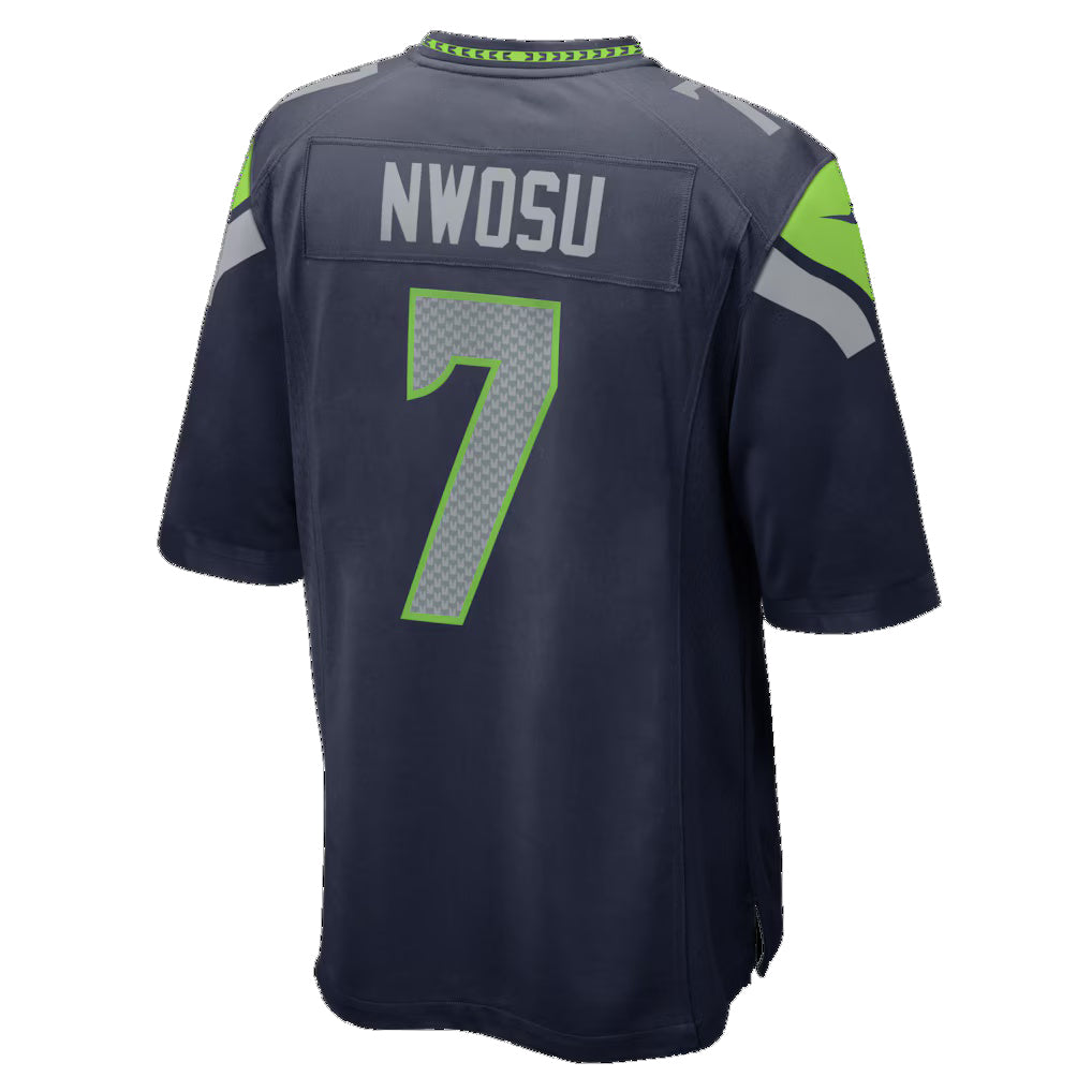 S.Seahawks #7 Uchenna Nwosu College Navy Team Game Football Jersey