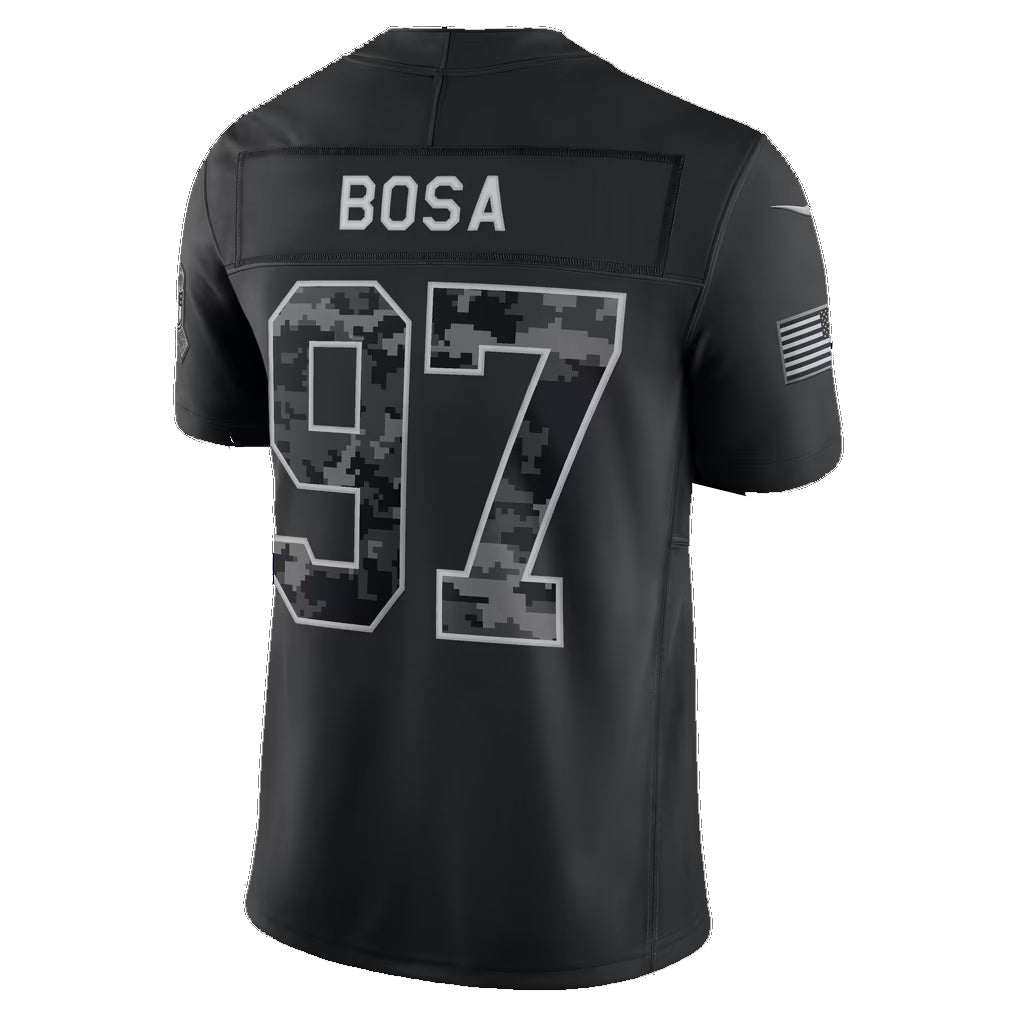 SF.49ers #97 Nick Bosa Black 2026 Salute to Service Stitched Limited Football Jersey